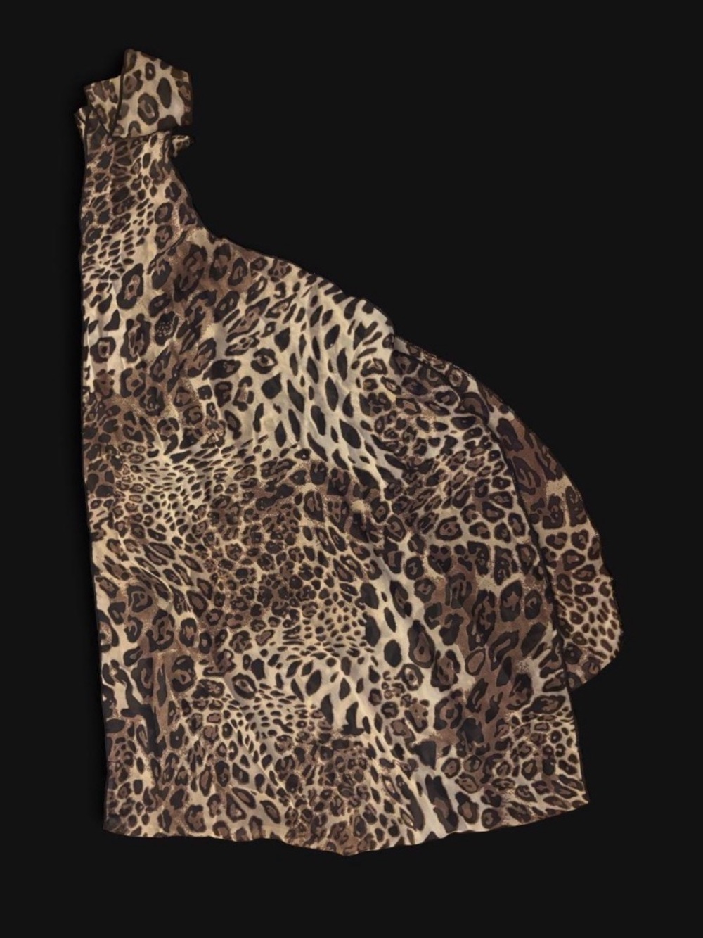 Leopard Print One-Shoulder Dress - Brown & Black